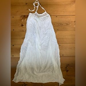 Pia White Gauze Flowy Sundress Coverup